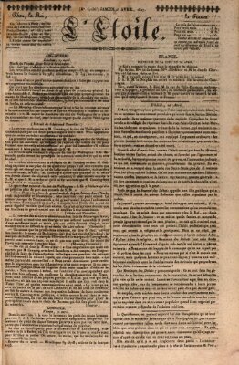 L' étoile Samstag 21. April 1827