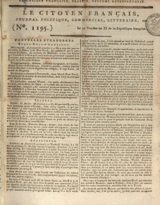 Le citoyen français Dienstag 1. März 1803