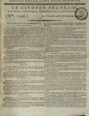 Le citoyen français Freitag 1. April 1803