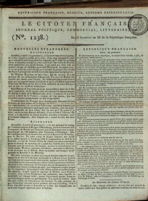 Le citoyen français Mittwoch 13. April 1803