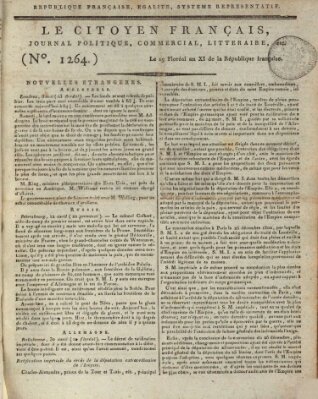 Le citoyen français Montag 9. Mai 1803