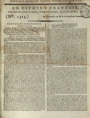 Le citoyen français Mittwoch 29. Juni 1803