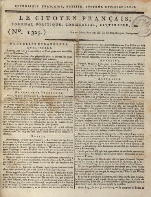 Le citoyen français Samstag 9. Juli 1803