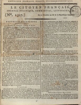 Le citoyen français Montag 11. Juli 1803