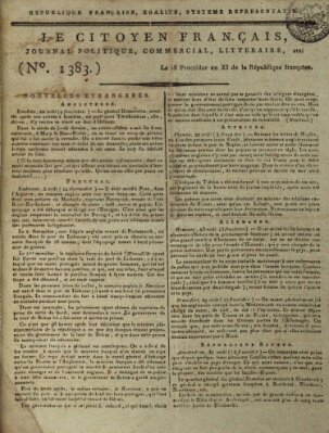 Le citoyen français Montag 5. September 1803