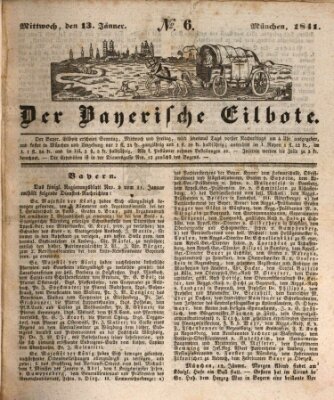 Baierscher Eilbote (Münchener Bote für Stadt und Land) Mittwoch 13. Januar 1841