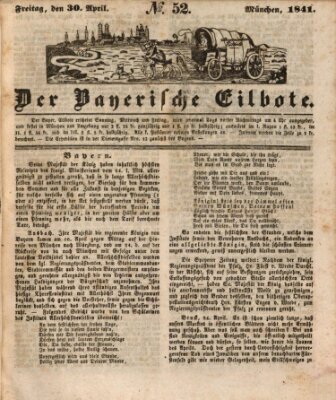 Baierscher Eilbote (Münchener Bote für Stadt und Land) Freitag 30. April 1841