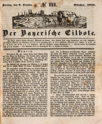 Baierscher Eilbote (Münchener Bote für Stadt und Land) Freitag 8. Oktober 1841