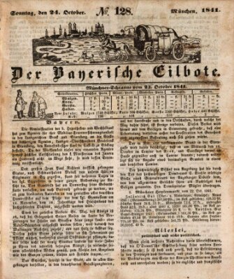 Baierscher Eilbote (Münchener Bote für Stadt und Land) Sonntag 24. Oktober 1841