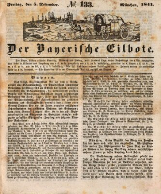 Baierscher Eilbote (Münchener Bote für Stadt und Land) Freitag 5. November 1841