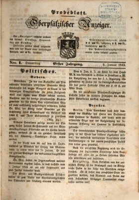 Oberpfälzer Anzeiger Donnerstag 2. Januar 1845