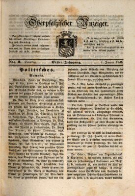 Oberpfälzer Anzeiger Samstag 4. Januar 1845