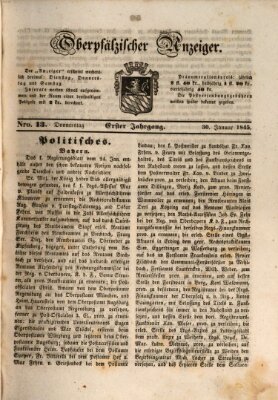 Oberpfälzer Anzeiger Donnerstag 30. Januar 1845