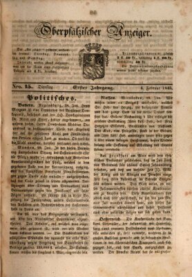 Oberpfälzer Anzeiger Dienstag 4. Februar 1845