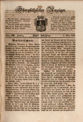 Oberpfälzer Anzeiger Samstag 8. März 1845