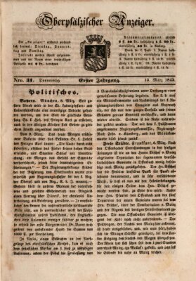 Oberpfälzer Anzeiger Donnerstag 13. März 1845