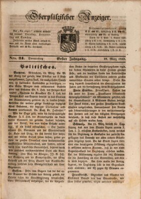 Oberpfälzer Anzeiger Donnerstag 20. März 1845