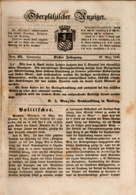 Oberpfälzer Anzeiger Donnerstag 27. März 1845