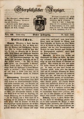 Oberpfälzer Anzeiger Donnerstag 10. April 1845