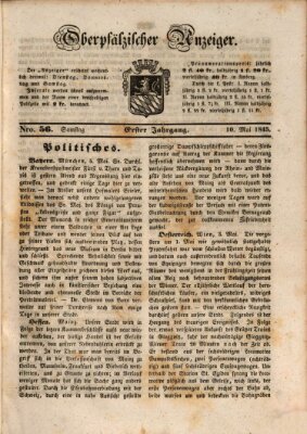 Oberpfälzer Anzeiger Samstag 10. Mai 1845