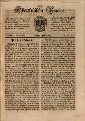 Oberpfälzer Anzeiger Donnerstag 10. Juli 1845