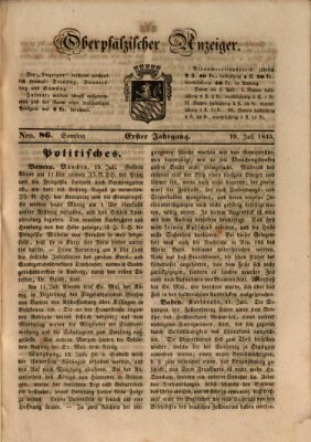 Oberpfälzer Anzeiger Samstag 19. Juli 1845