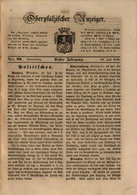 Oberpfälzer Anzeiger Donnerstag 24. Juli 1845