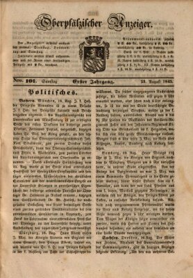 Oberpfälzer Anzeiger Samstag 23. August 1845