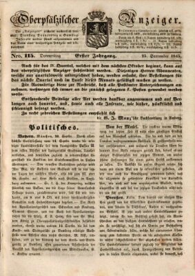 Oberpfälzer Anzeiger Donnerstag 25. September 1845