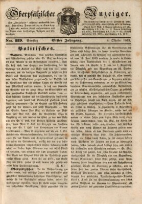 Oberpfälzer Anzeiger Samstag 4. Oktober 1845