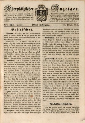 Oberpfälzer Anzeiger Samstag 18. Oktober 1845