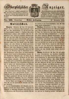 Oberpfälzer Anzeiger Donnerstag 27. November 1845