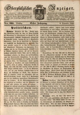 Oberpfälzer Anzeiger Dienstag 2. Dezember 1845