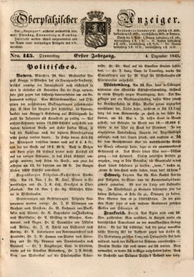 Oberpfälzer Anzeiger Donnerstag 4. Dezember 1845