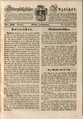 Oberpfälzer Anzeiger Dienstag 16. Dezember 1845