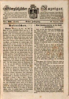 Oberpfälzer Anzeiger Samstag 20. Dezember 1845