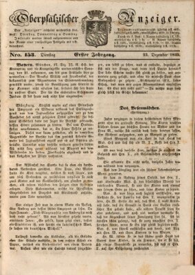 Oberpfälzer Anzeiger Dienstag 23. Dezember 1845