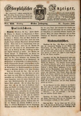 Oberpfälzer Anzeiger Samstag 27. Dezember 1845