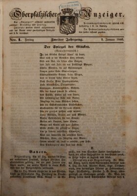 Oberpfälzer Anzeiger Freitag 2. Januar 1846