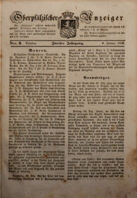 Oberpfälzer Anzeiger Dienstag 6. Januar 1846