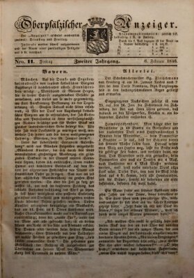 Oberpfälzer Anzeiger Freitag 6. Februar 1846