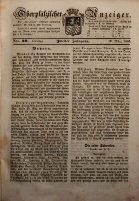 Oberpfälzer Anzeiger Dienstag 10. März 1846