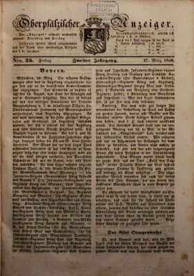 Oberpfälzer Anzeiger Freitag 27. März 1846