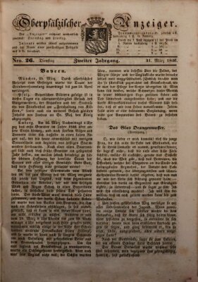 Oberpfälzer Anzeiger Dienstag 31. März 1846