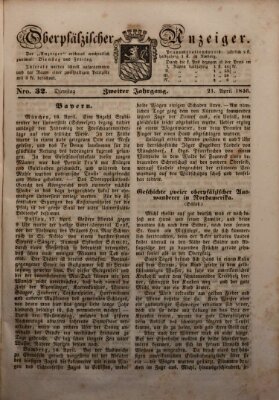 Oberpfälzer Anzeiger Dienstag 21. April 1846