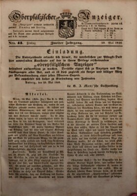 Oberpfälzer Anzeiger Freitag 29. Mai 1846