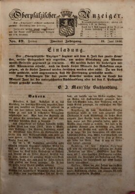 Oberpfälzer Anzeiger Freitag 19. Juni 1846