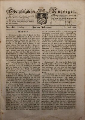 Oberpfälzer Anzeiger Dienstag 7. Juli 1846