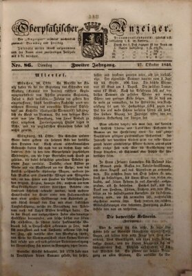 Oberpfälzer Anzeiger Dienstag 27. Oktober 1846