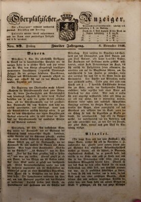 Oberpfälzer Anzeiger Freitag 6. November 1846